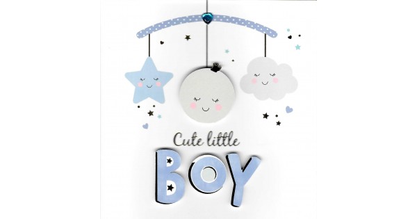 Kaartje Cute little BOY - 3D